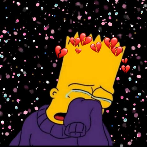 depression bart simpson|bart simpson sad pictures.